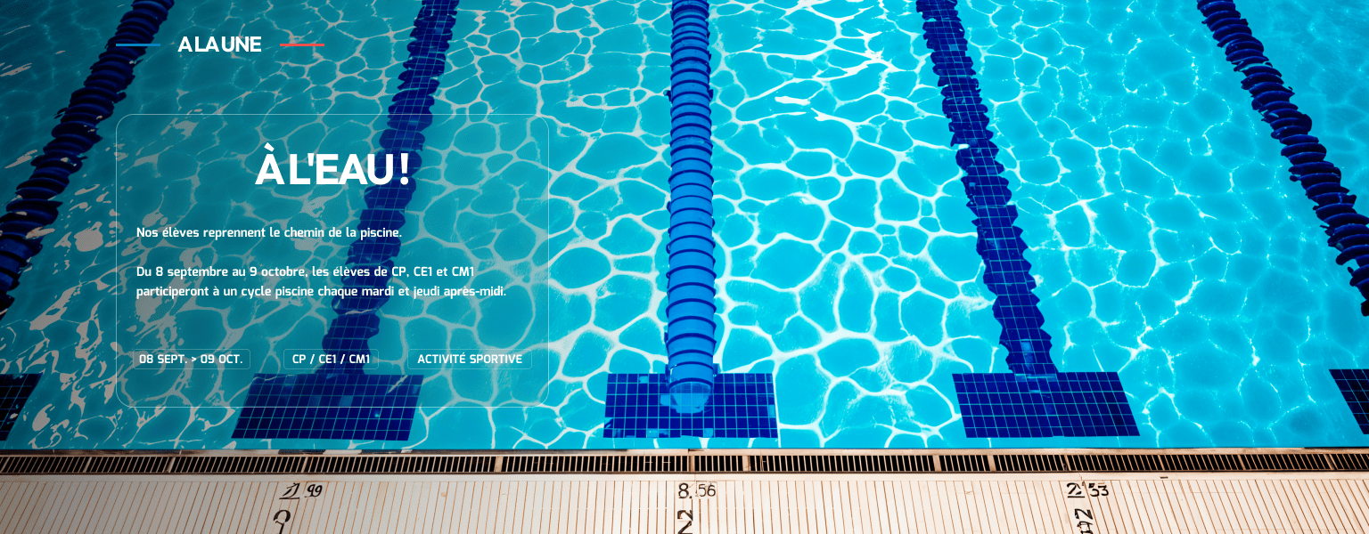 Les voies de la piscines